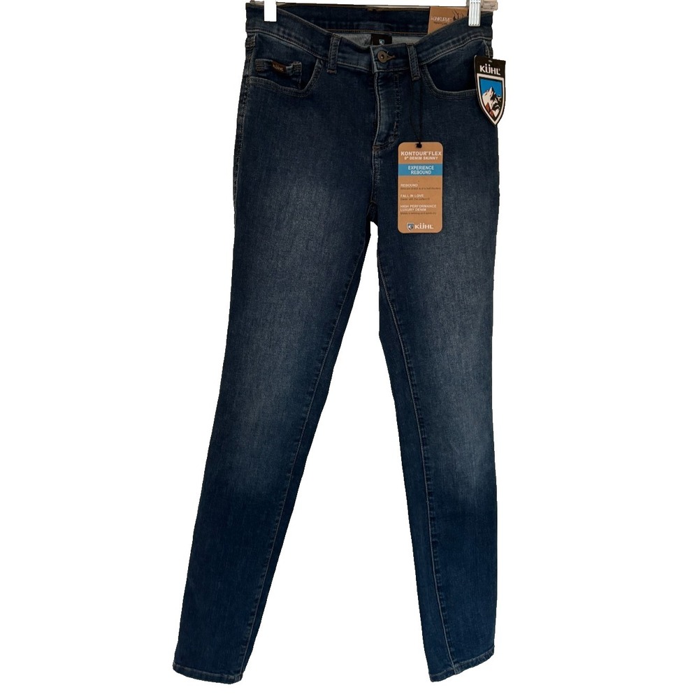 Kuhl Jeans Skinny Kurve Womens 4 Regular Blue Kontour Flex 9" Rise Boot friendly